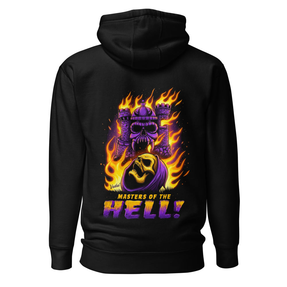 Hoodie Skeletor Castle Grayskull Flames - Espalda