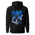 Hoodie Slipknot Blue Neon Mask White Guitar - Espalda