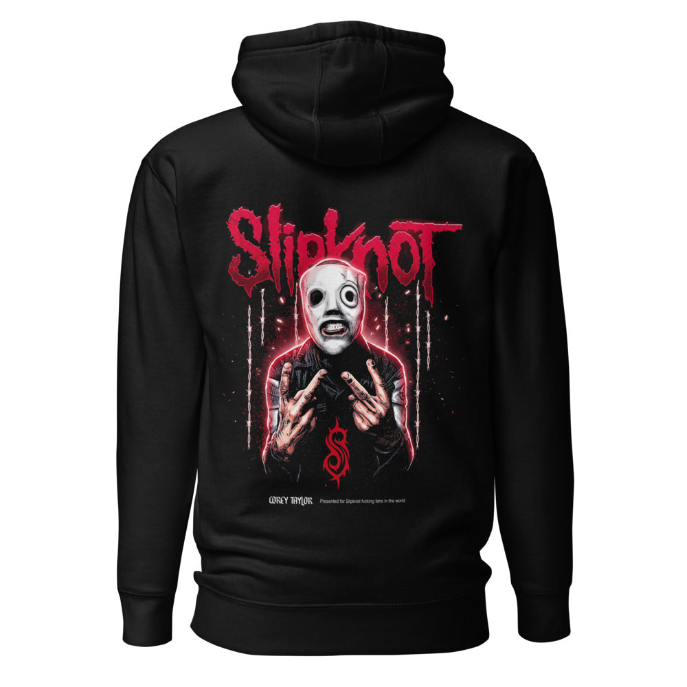 Hoodie Slipknot White Mask Barbed Wire - Espalda