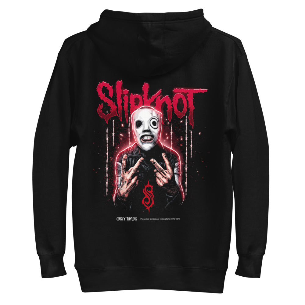Hoodie Slipknot White Mask Barbed Wire - Plano