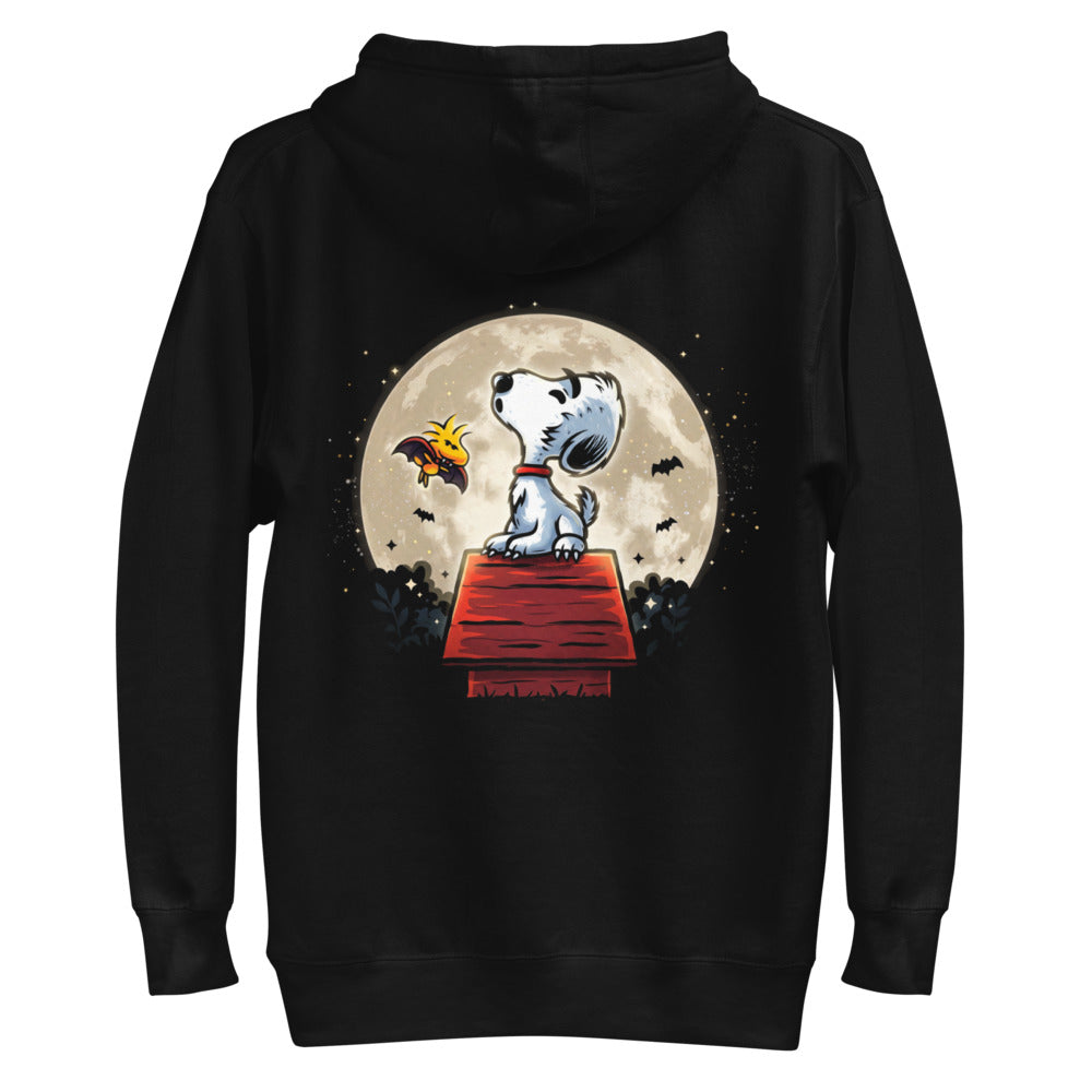 Hoodie Snoopy Woodstock Vampire Full Moon Doghouse - Plano