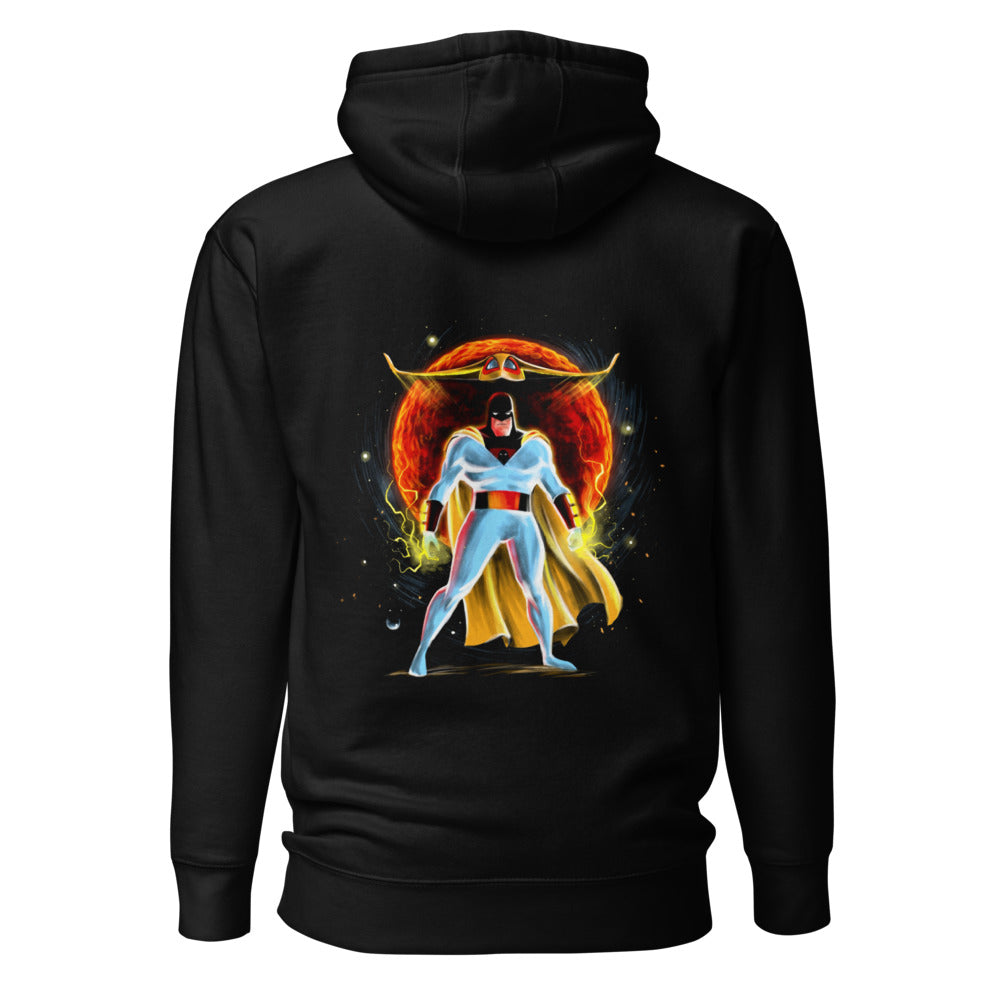 Hoodie Space Ghost Red Sun Cosmic - Espalda