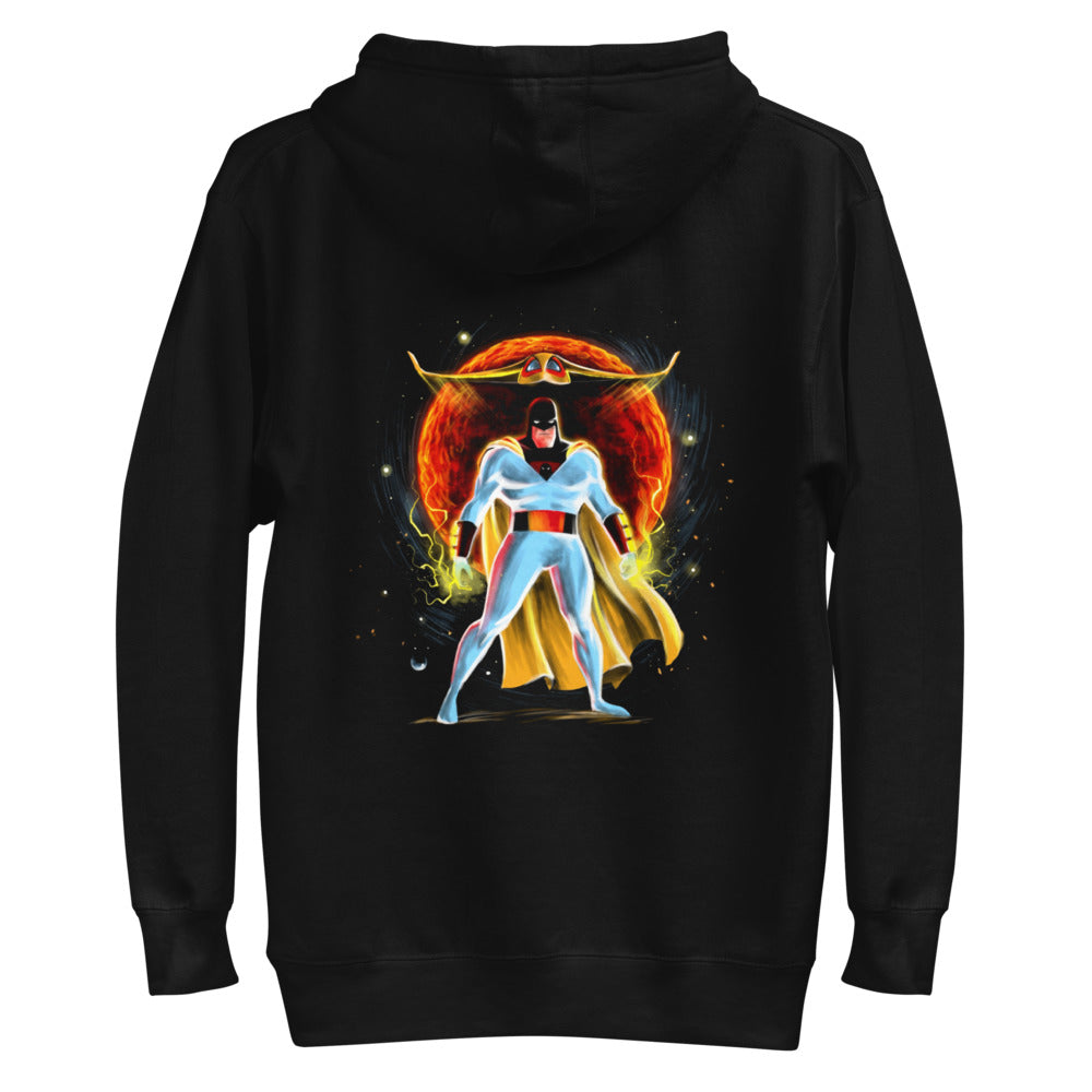 Hoodie Space Ghost Red Sun Cosmic - Plano