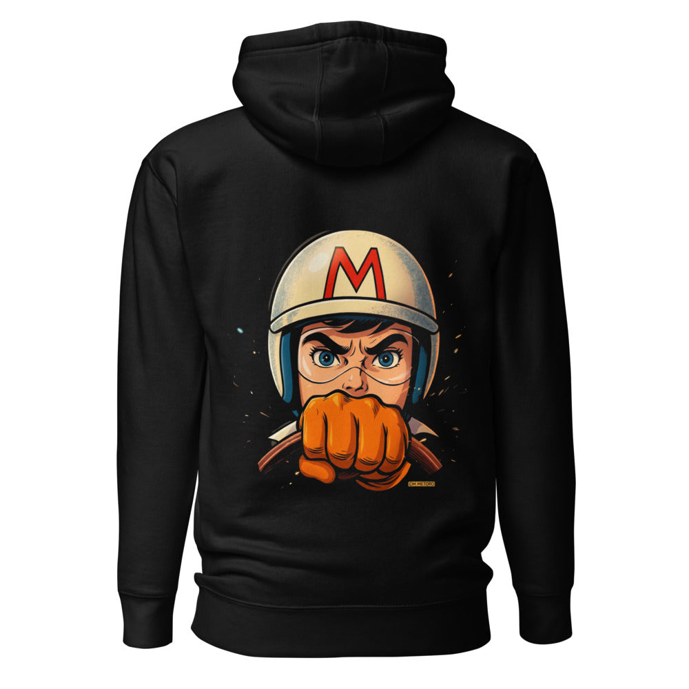 Hoodie Speed Racer Helmet Fist - Espalda
