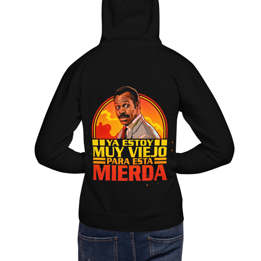 Hoodie Ya Estoy Muy Viejo Para Esto - Modelo masculino espalda