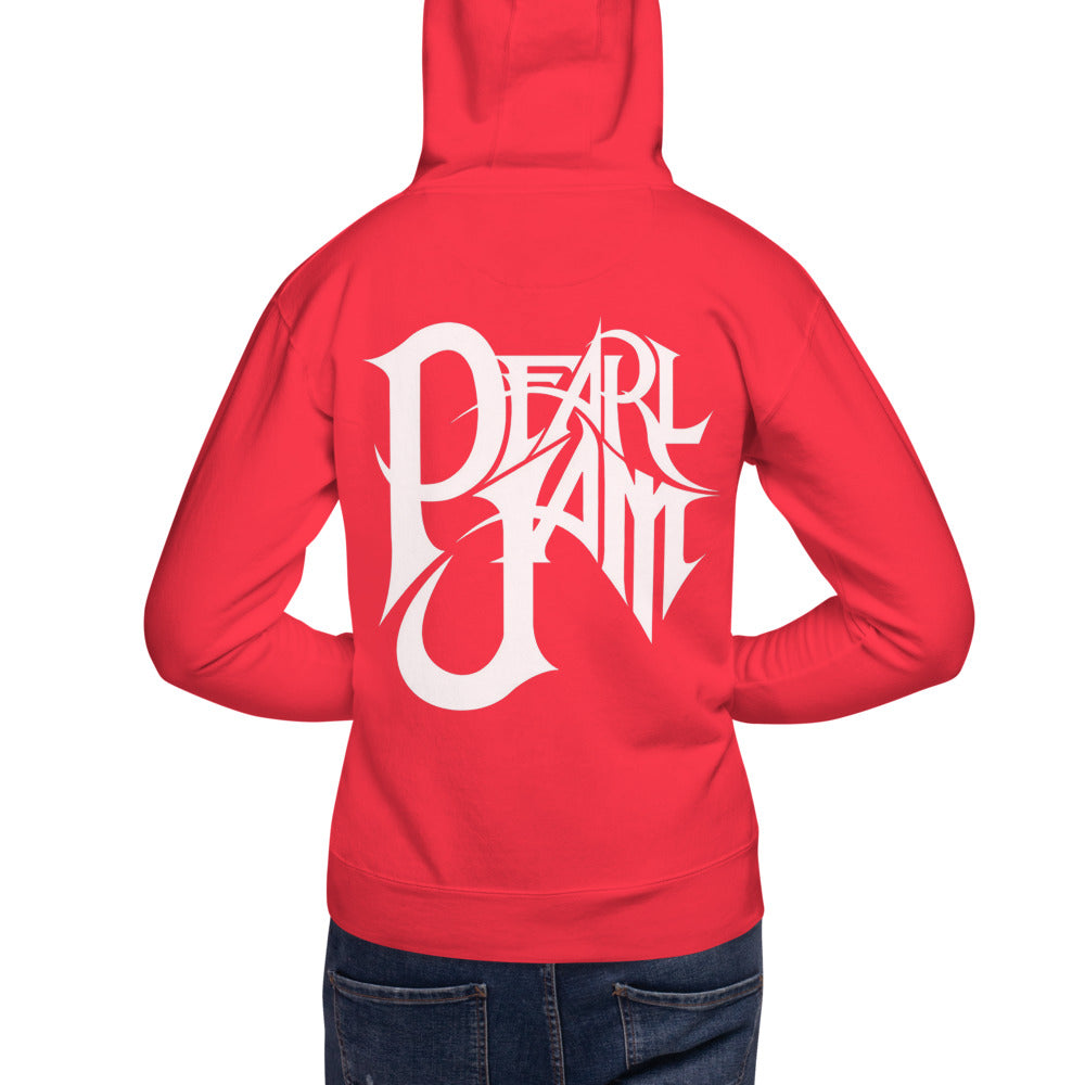 Hoodie Pearl Jam Rock band - Modelo masculino espalda