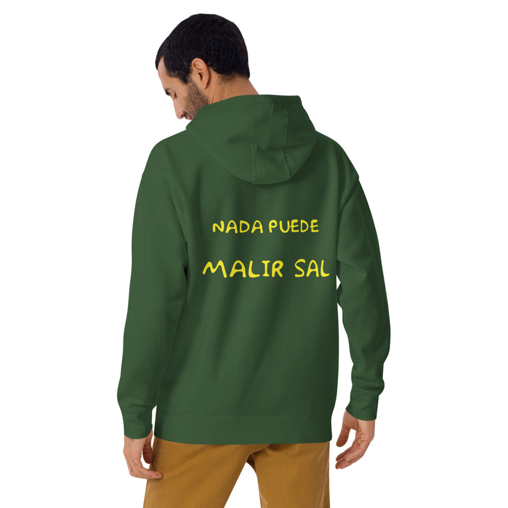 Hoodie Nada Puede Malir Sal - Modelo masculino espalda 2