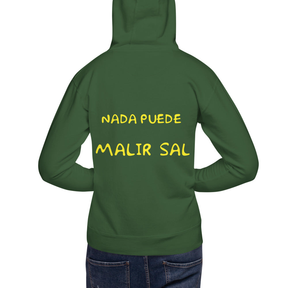 Hoodie Nada Puede Malir Sal - Modelo masculino espalda