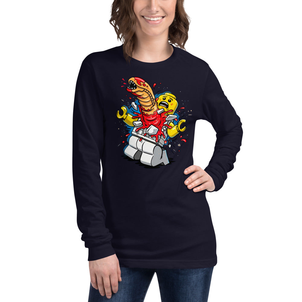 Manga larga Alien Brick Astronaut Surprise - Modelo femenina