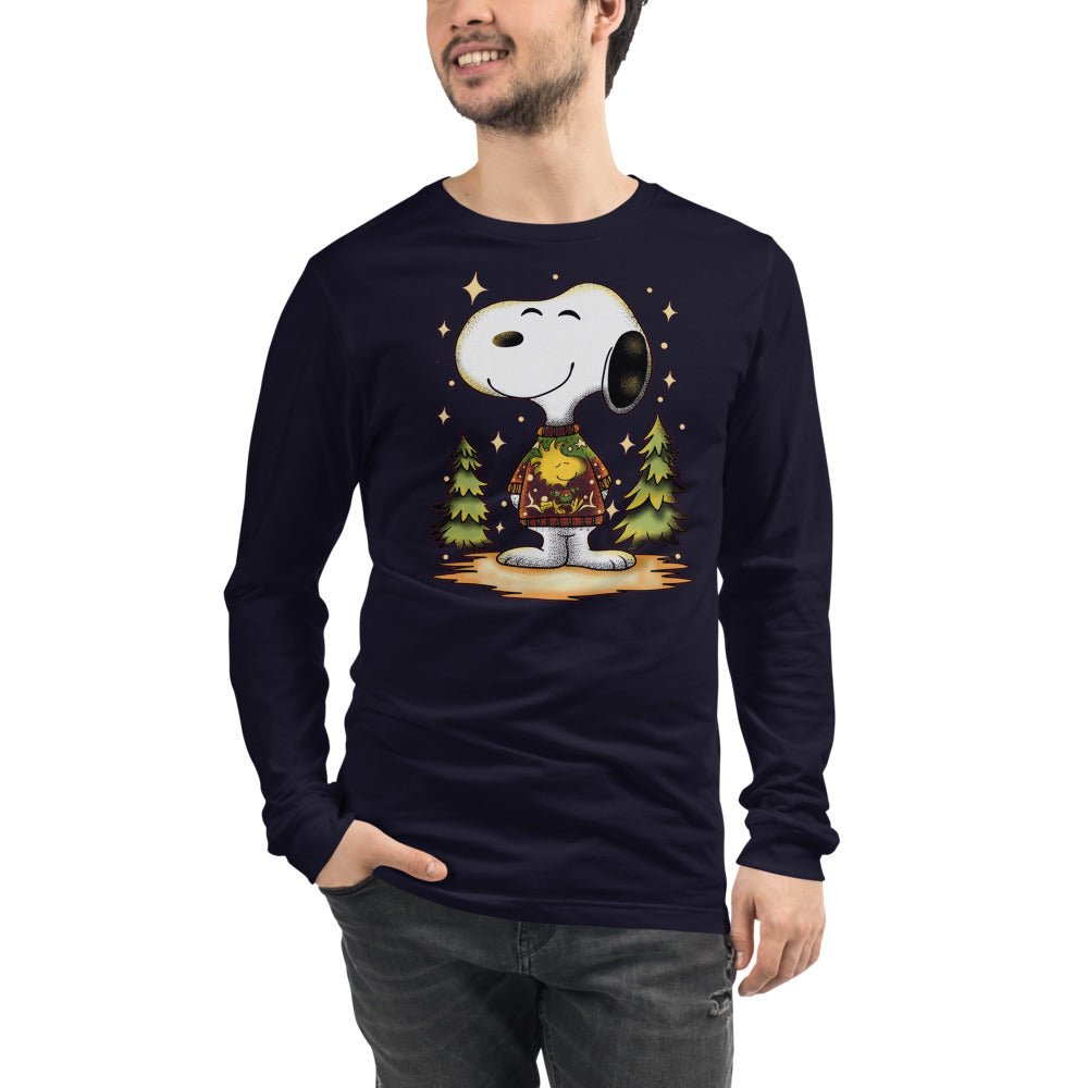Manga larga Beagle de Navidad - Modelo masculino