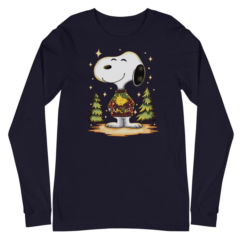 Manga larga Beagle de Navidad - Plano