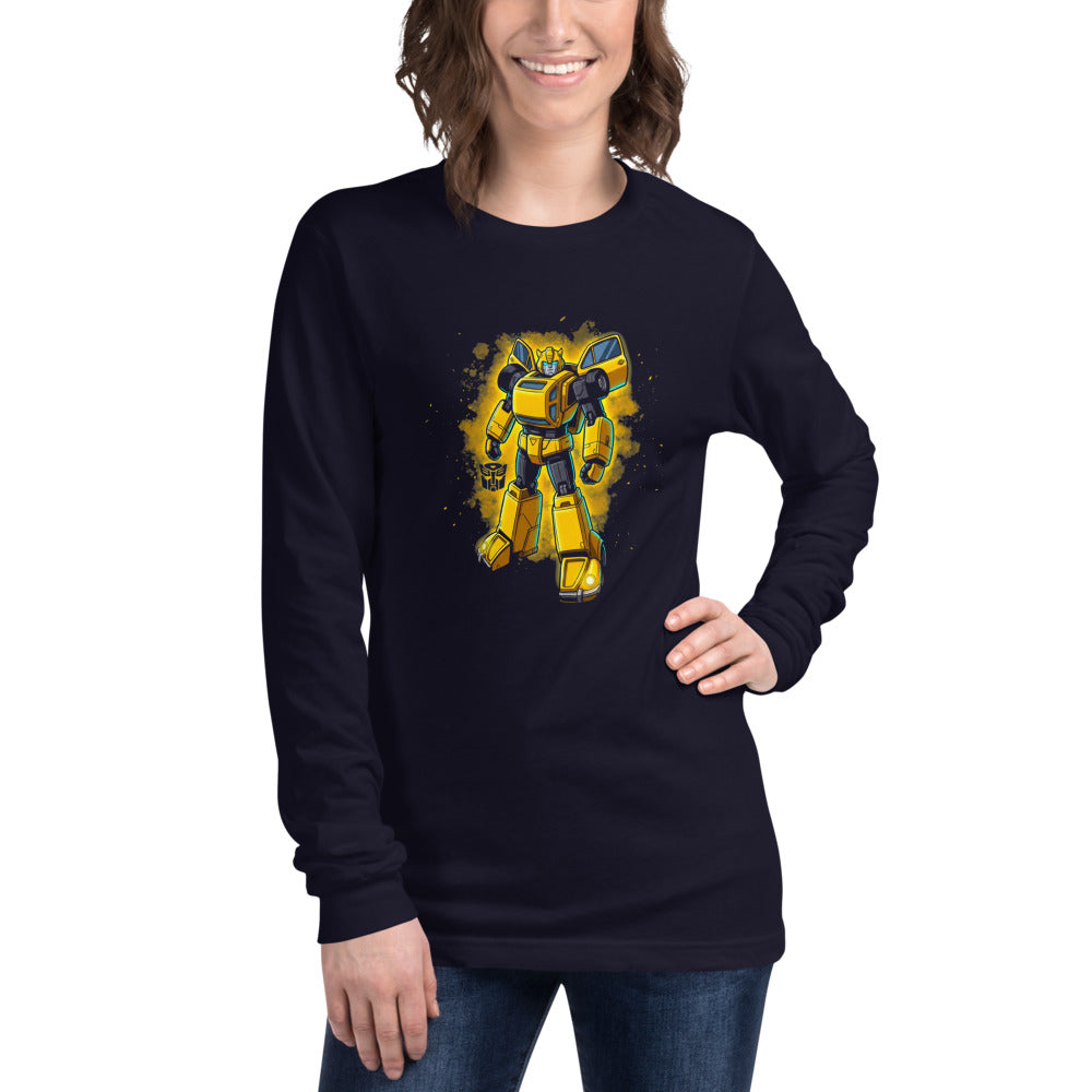 Manga larga Bumblebee Autobot Yellow Glow Dust Cloud - Modelo femenina