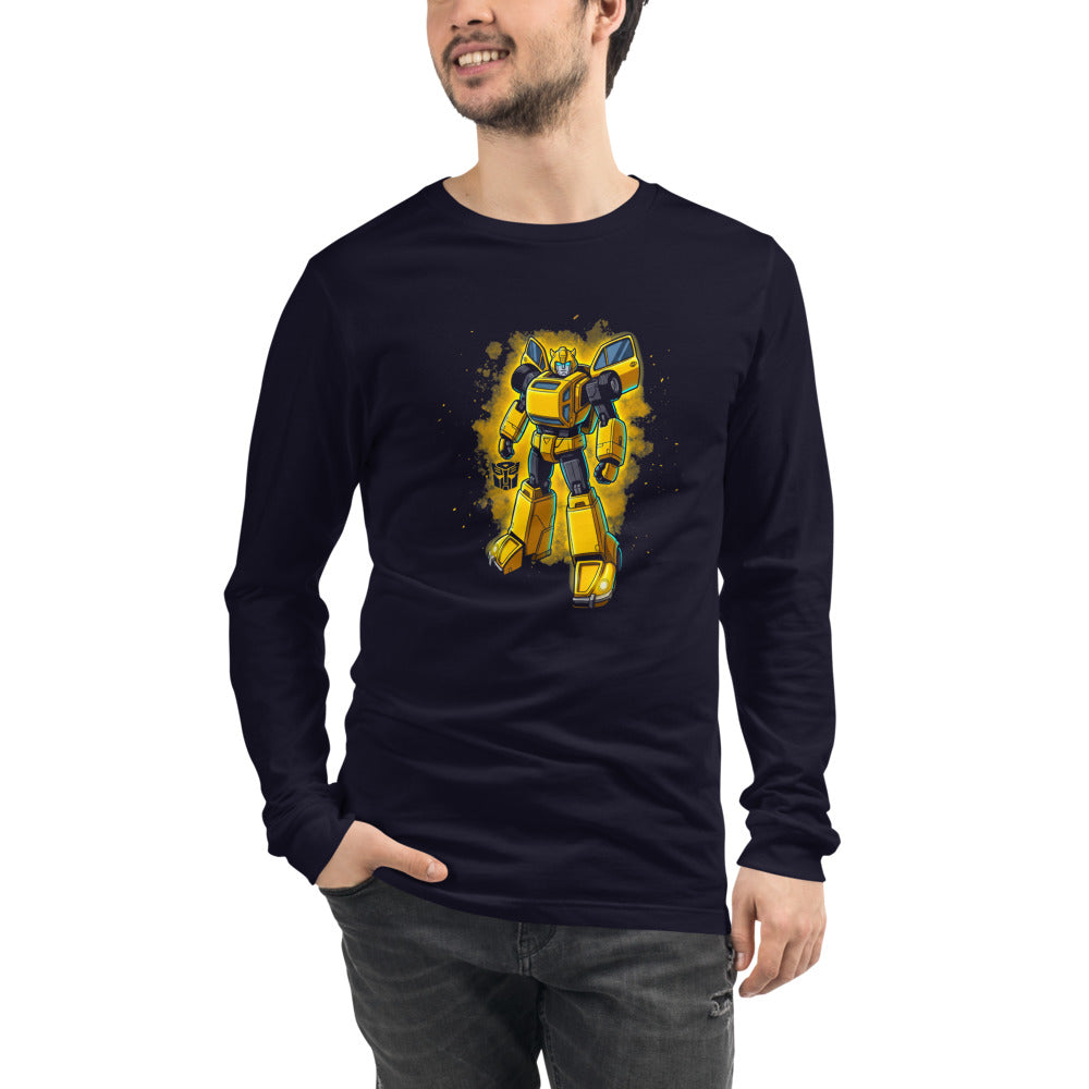 Manga larga Bumblebee Autobot Yellow Glow Dust Cloud - Modelo masculino