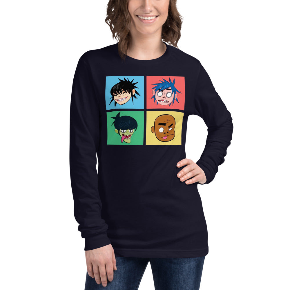 Manga larga Gorillaz Pop Art - Modelo femenina