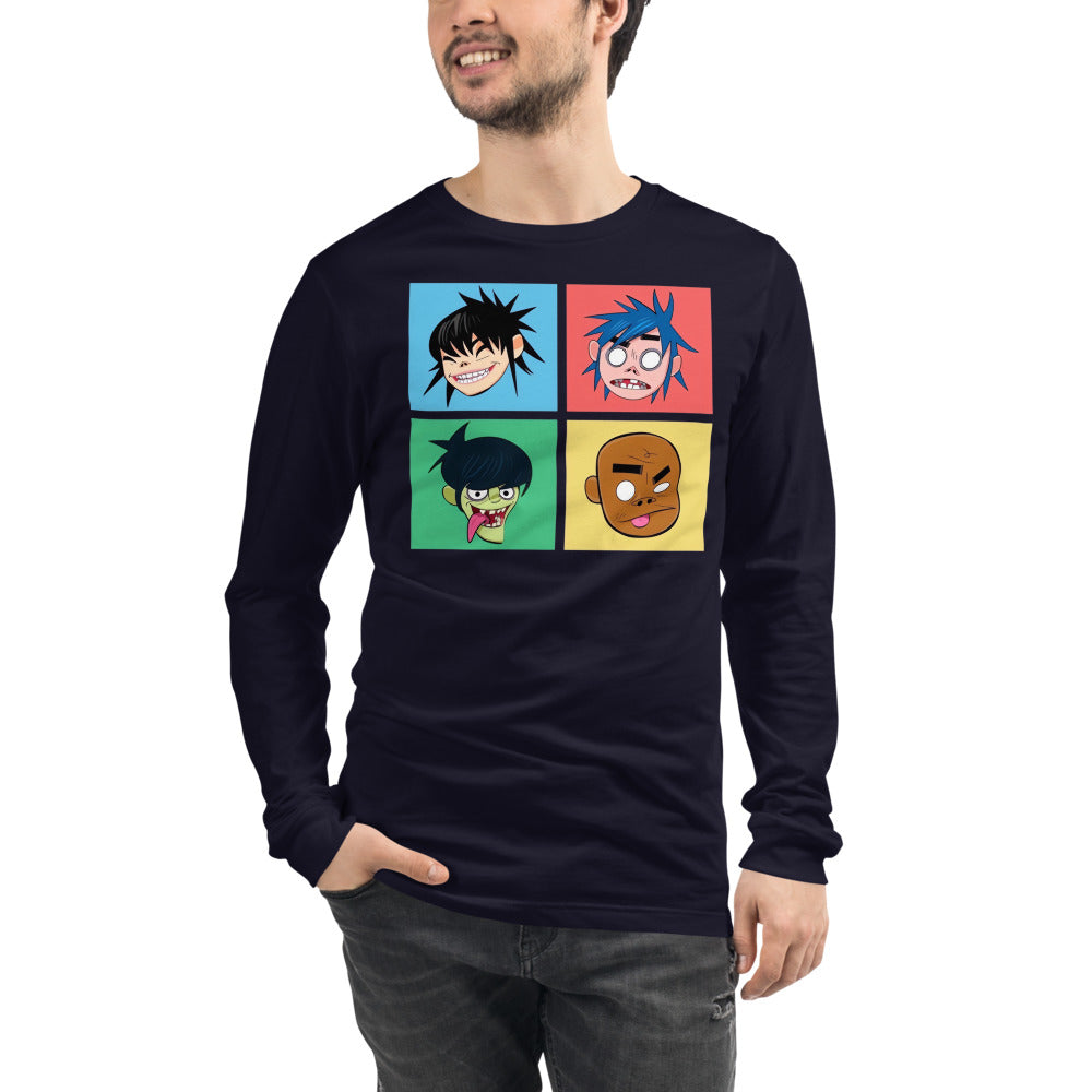 Manga larga Gorillaz Pop Art - Modelo masculino