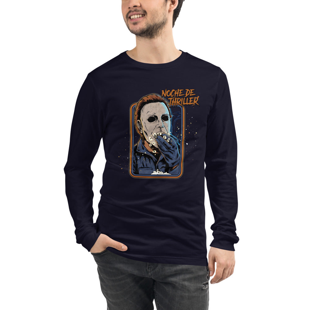 Manga larga Michael Myers Noche De Thriller Palomitas - Modelo masculino