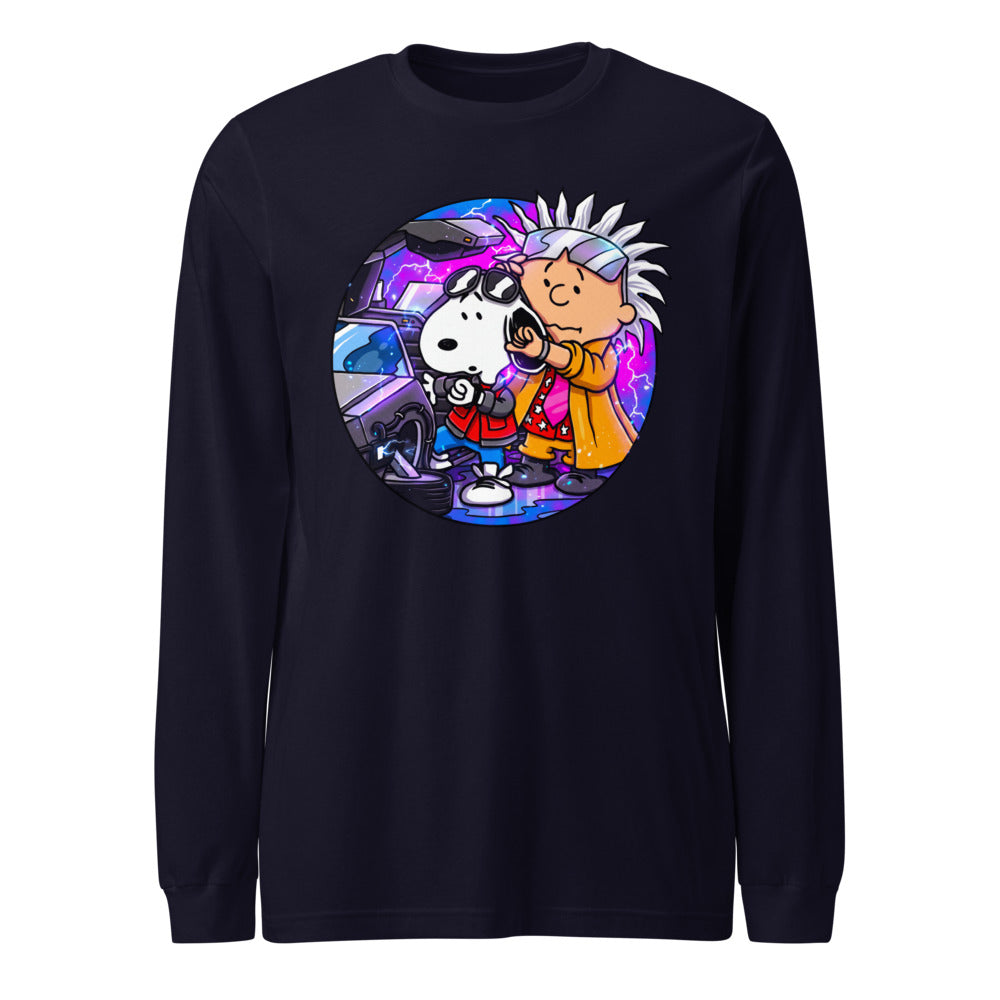 Manga larga Snoopy Marty Charlie Brown Doc DeLorean - Frente