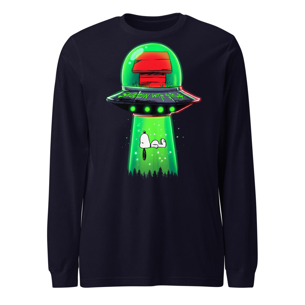 Manga larga Snoopy UFO Snoozin With Style - Frente