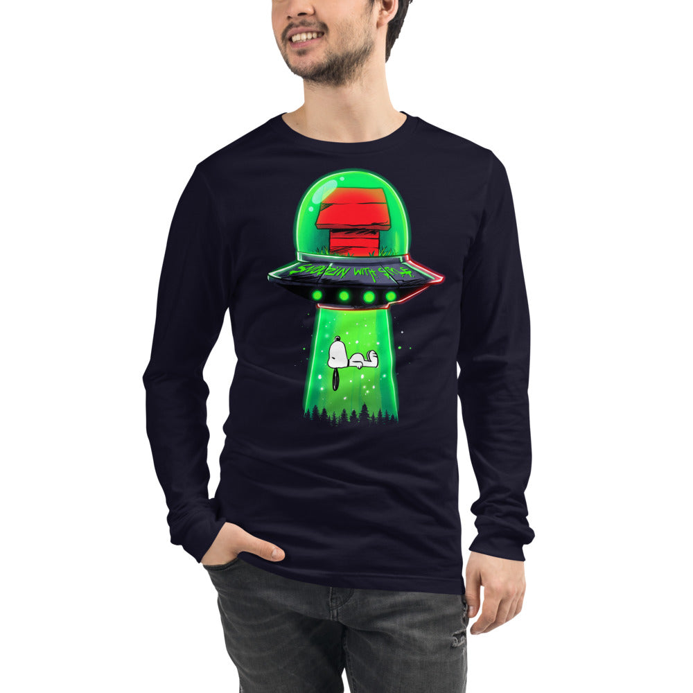 Manga larga Snoopy UFO Snoozin With Style - Modelo masculino