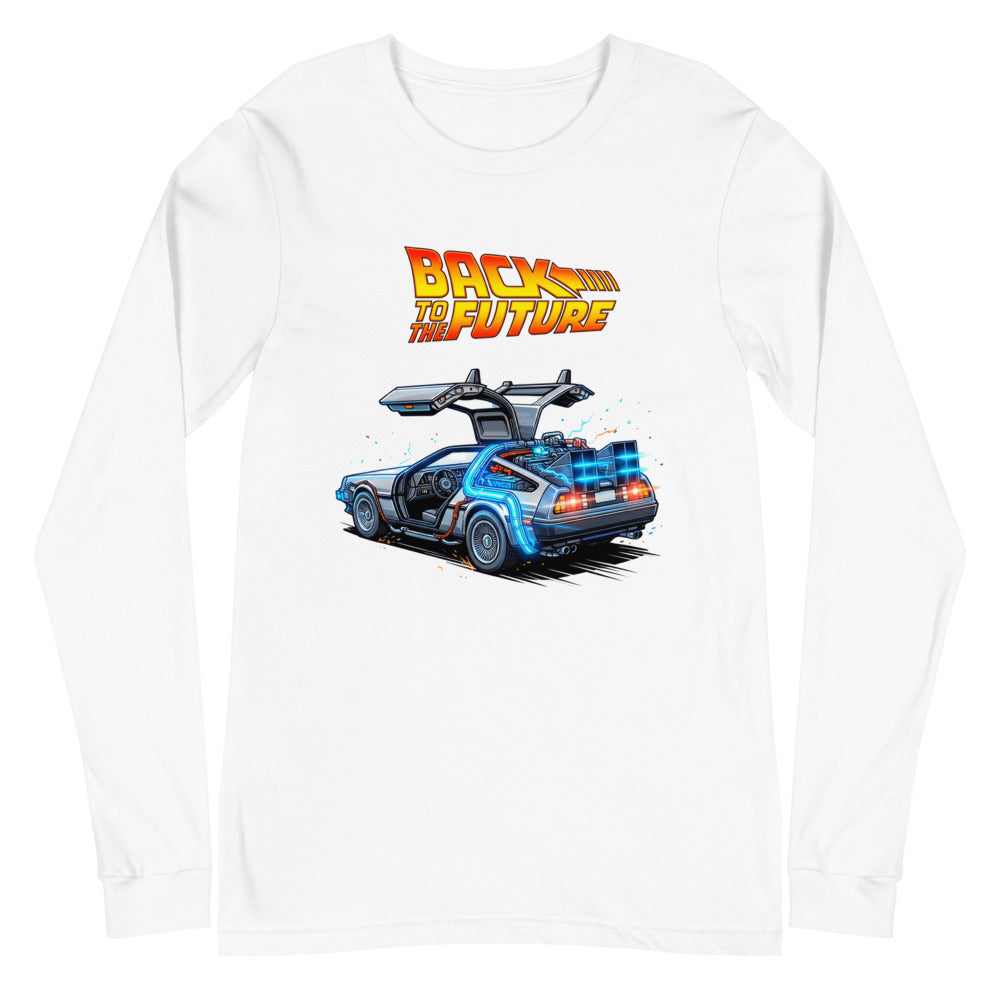 Manga larga Back To The Future DeLorean Blue Glow - Plano
