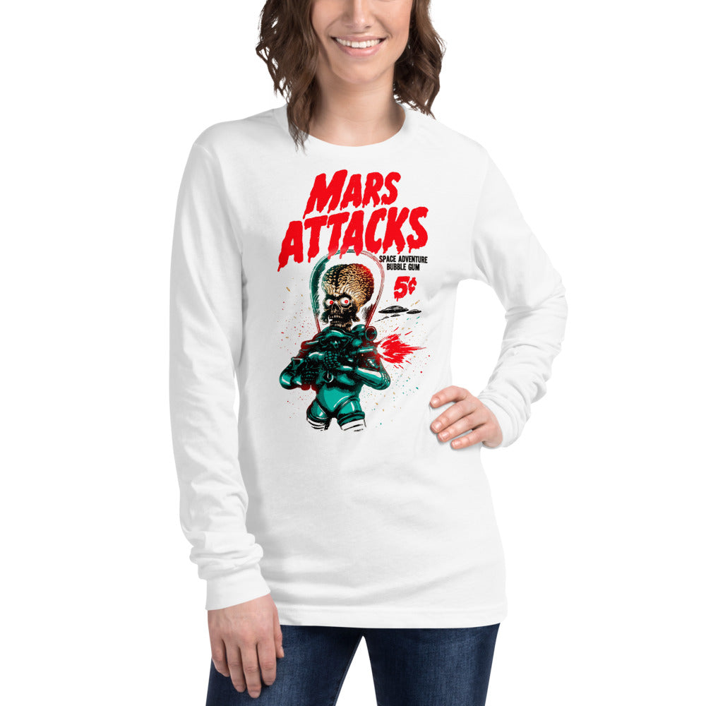 Manga larga Mars Attacks Space Adventure Bubble Gum - Modelo femenina
