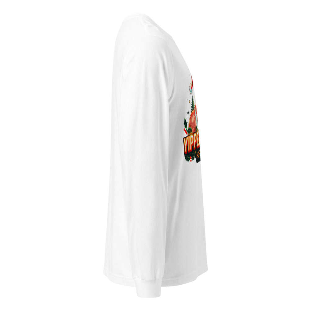 Manga larga Yippee Ki Yay Ho Ho Ho Santa Hat - Lateral fantasma
