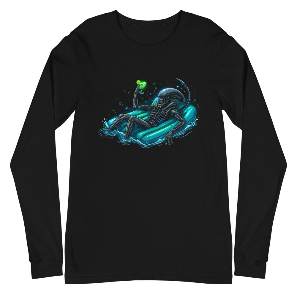 Manga larga Alien Xenomorph Pool Float Green Cocktail - Plano