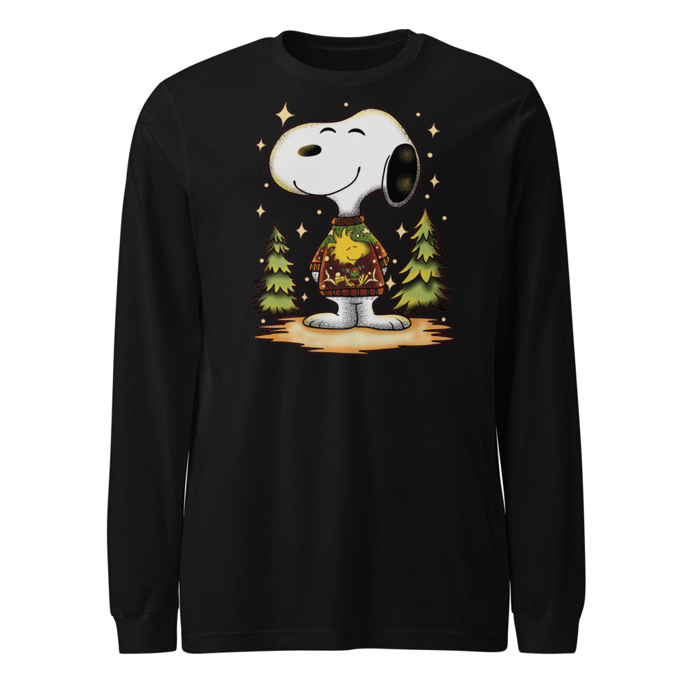 Manga larga Beagle de Navidad - Frente