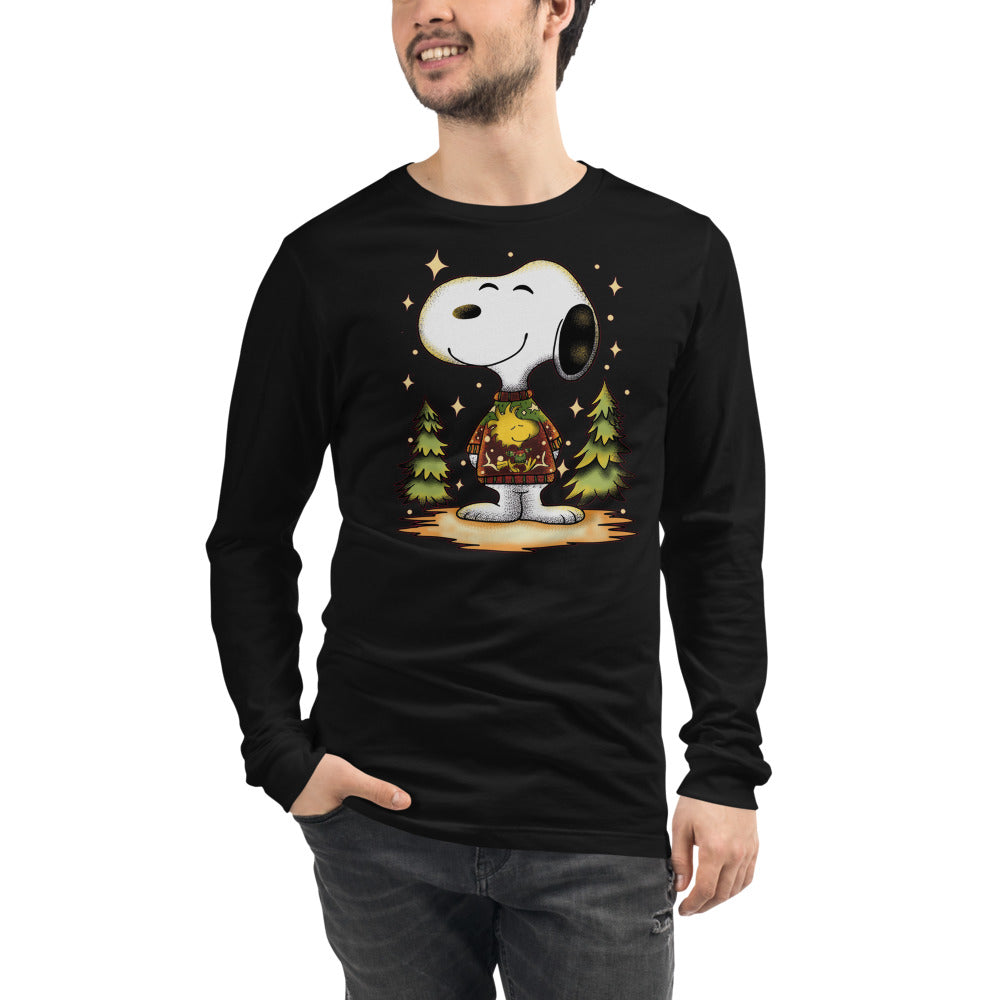 Manga larga Beagle de Navidad - Modelo masculino