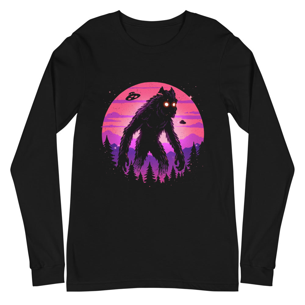 Manga larga Bigfoot UFO Retro Sunset - Plano