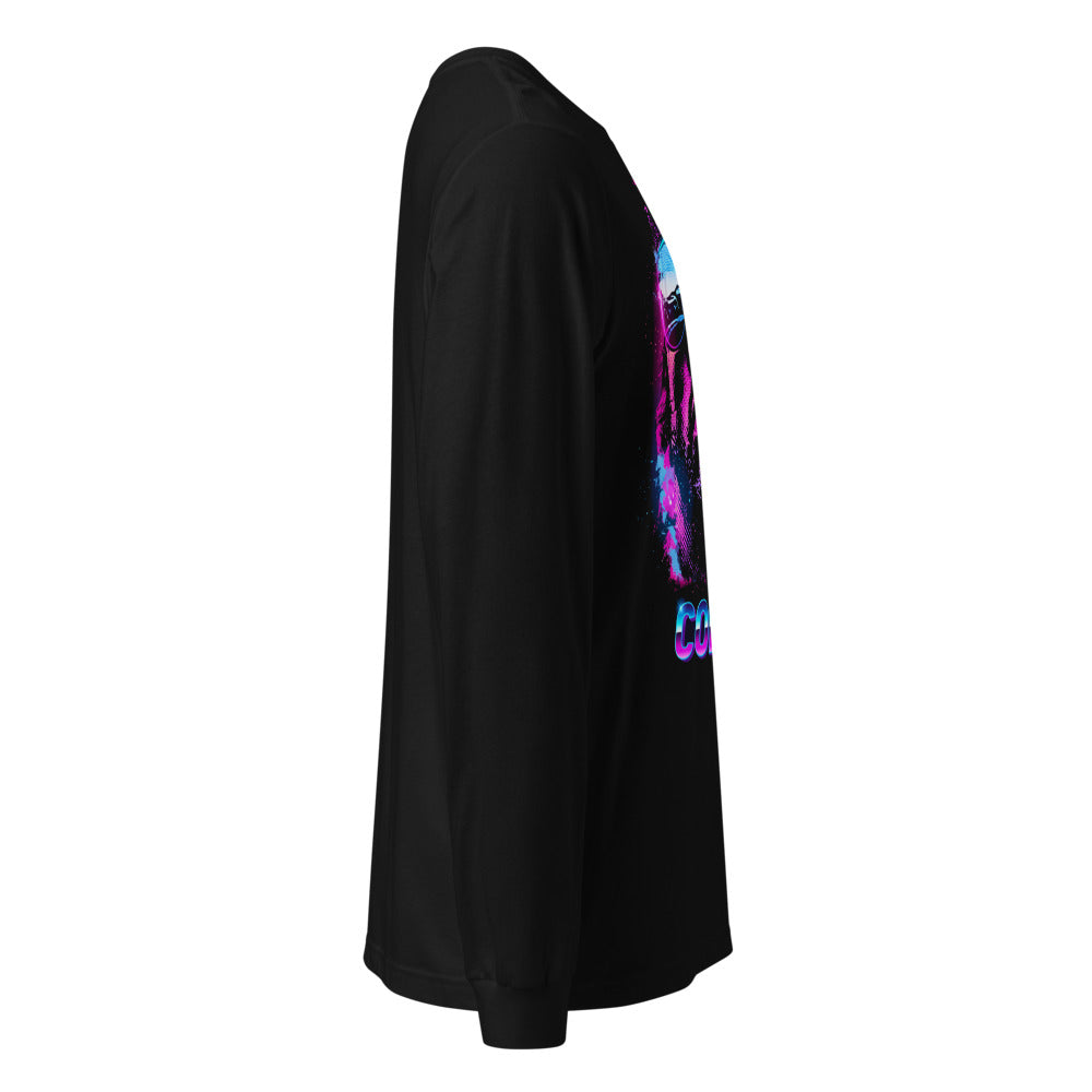 Manga larga Cobra Neon Sunglasses Synthwave - Lateral fantasma