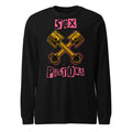 Manga larga Crossed Golden Pistons Punk Pink Letters - Frente
