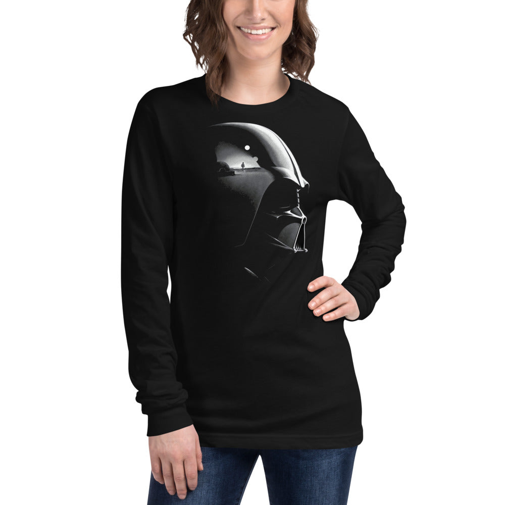 Manga larga Darth Vader Helmet - Modelo femenina