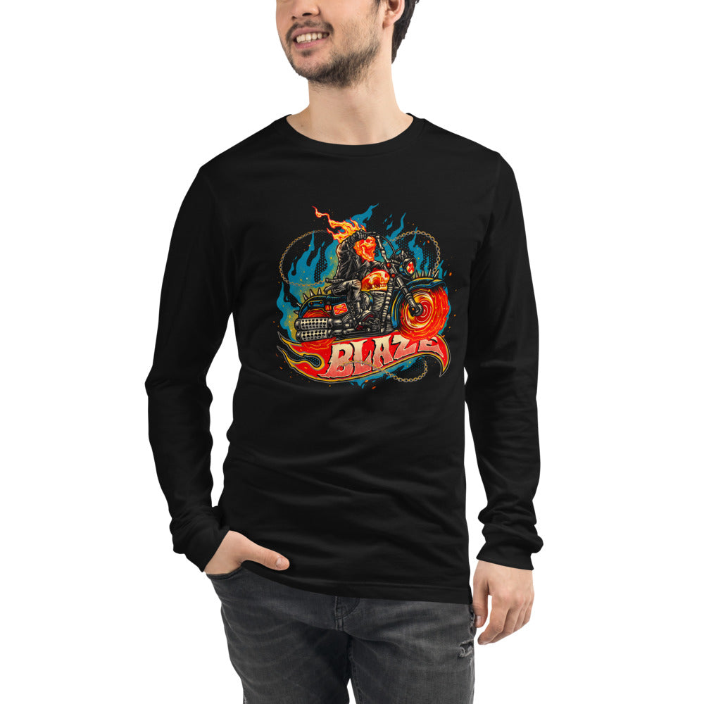 Manga larga Ghost Rider Blaze Spiked Chopper - Modelo masculino