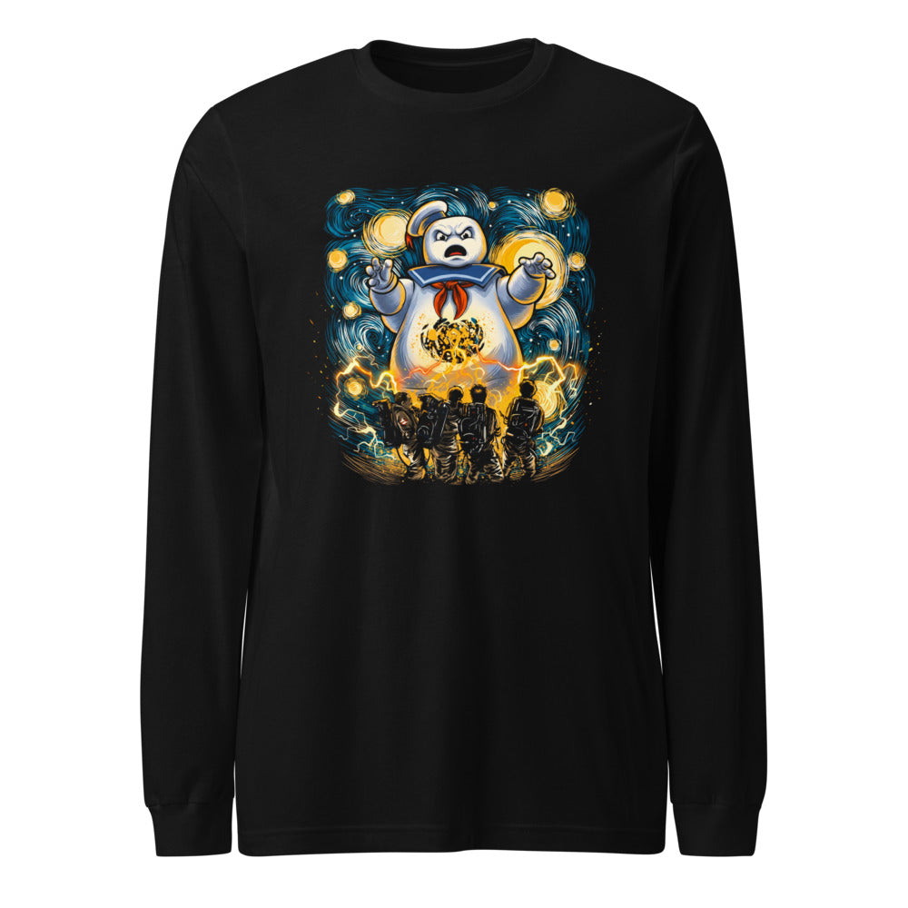Manga larga Ghostbusters Stay Puft Starry Night - Frente