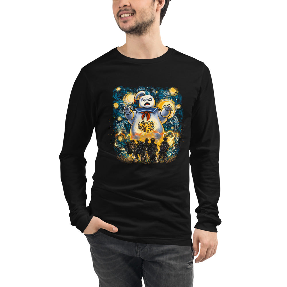Manga larga Ghostbusters Stay Puft Starry Night - Modelo masculino