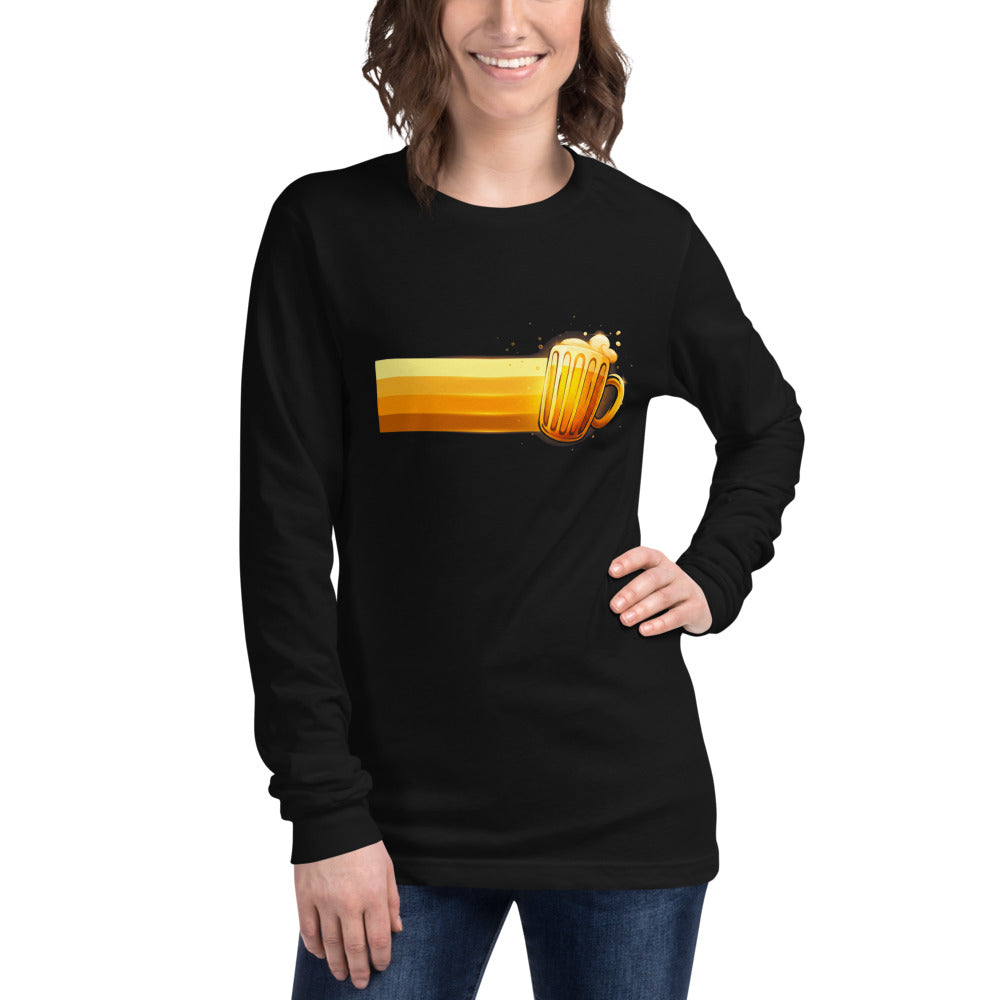 Manga larga Golden Beer Mug Foam - Modelo femenina