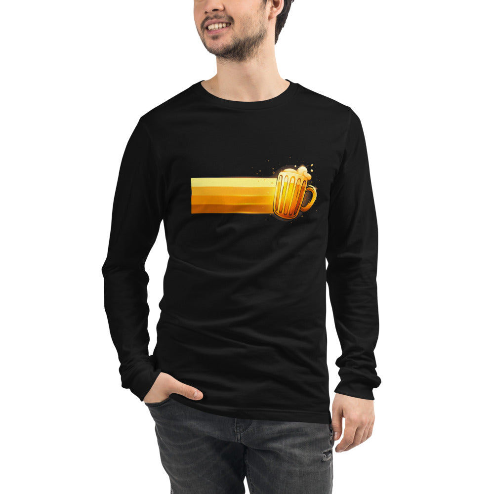 Manga larga Golden Beer Mug Foam - Modelo masculino