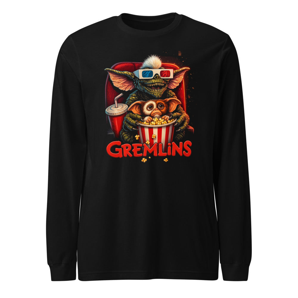 Manga larga Gremlins Stripe Gizmo Movie Night - Frente