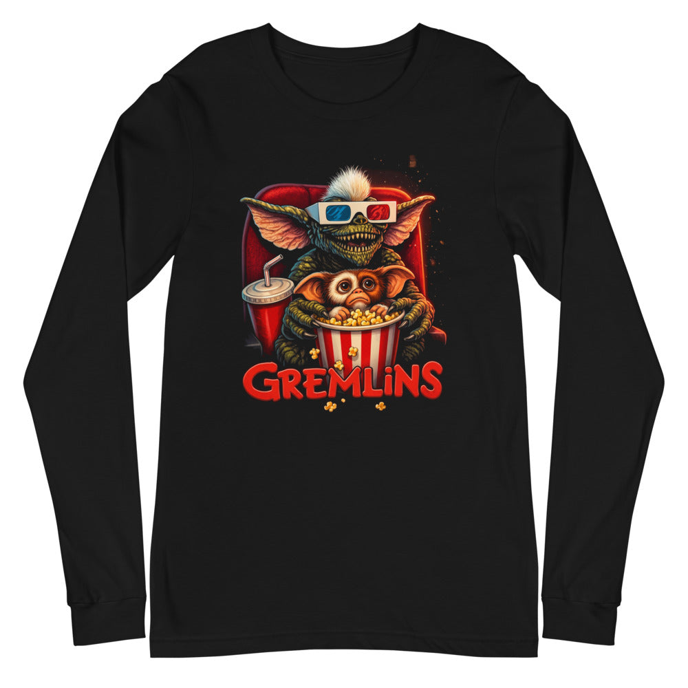 Manga larga Gremlins Stripe Gizmo Movie Night - Plano