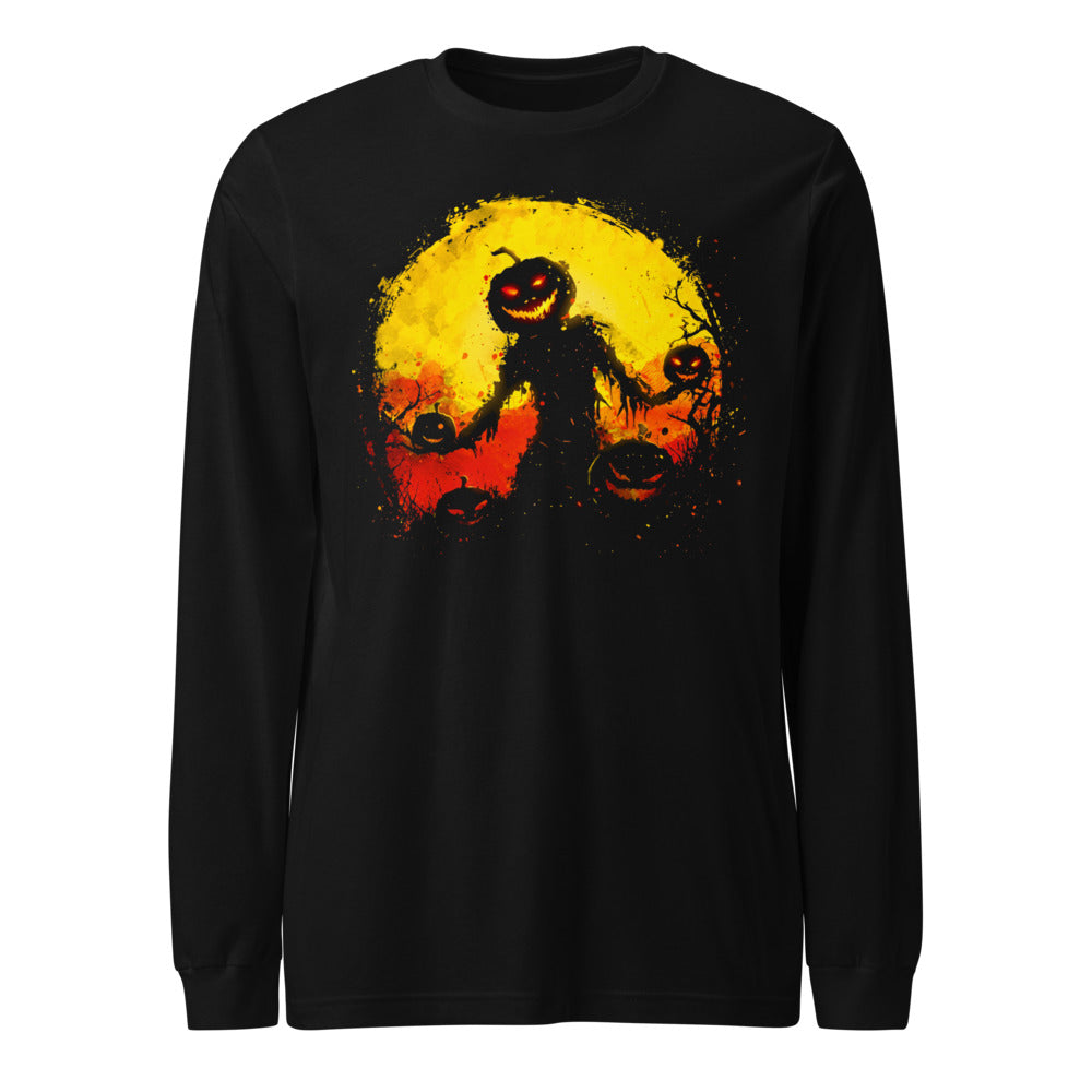 Manga larga Halloween Pumpkin Scarecrow Moon - Frente