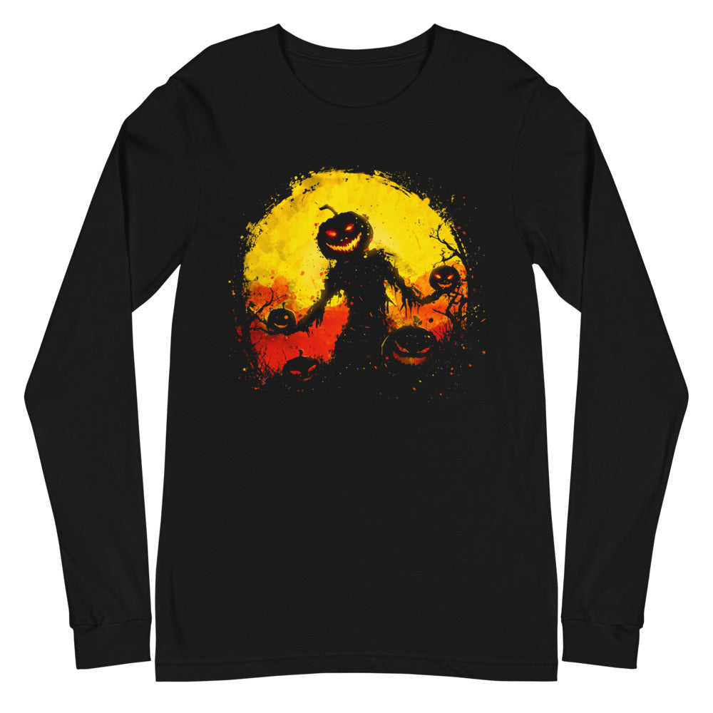 Manga larga Halloween Pumpkin Scarecrow Moon - Plano
