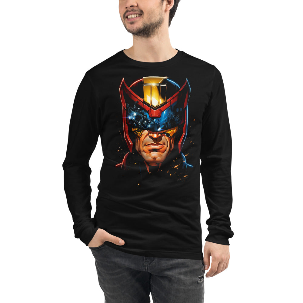 Manga larga Judge Dredd Golden Crest Helmet - Modelo masculino