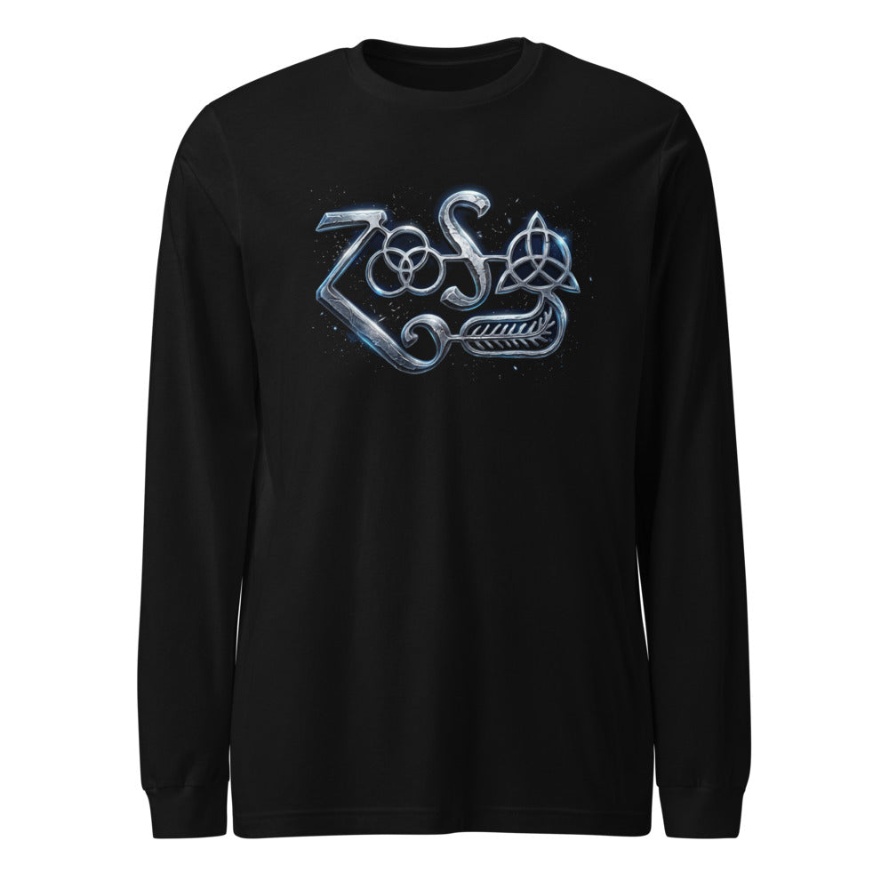 Manga larga Led Zeppelin Zoso Chrome Symbol - Frente