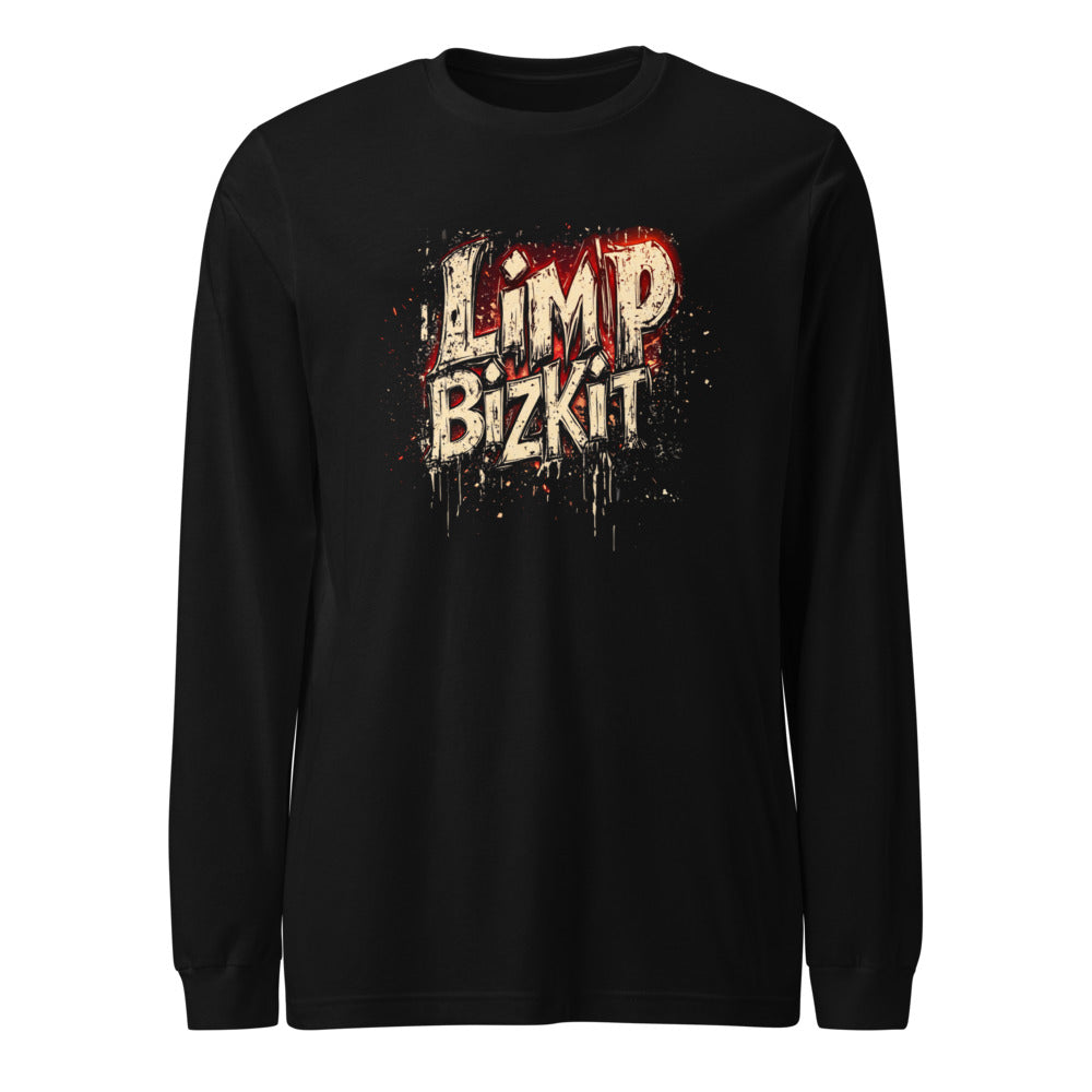 Manga larga Limp Bizkit Grunge Drip Red Glow - Frente