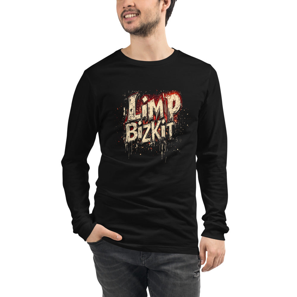 Manga larga Limp Bizkit Grunge Drip Red Glow - Modelo masculino
