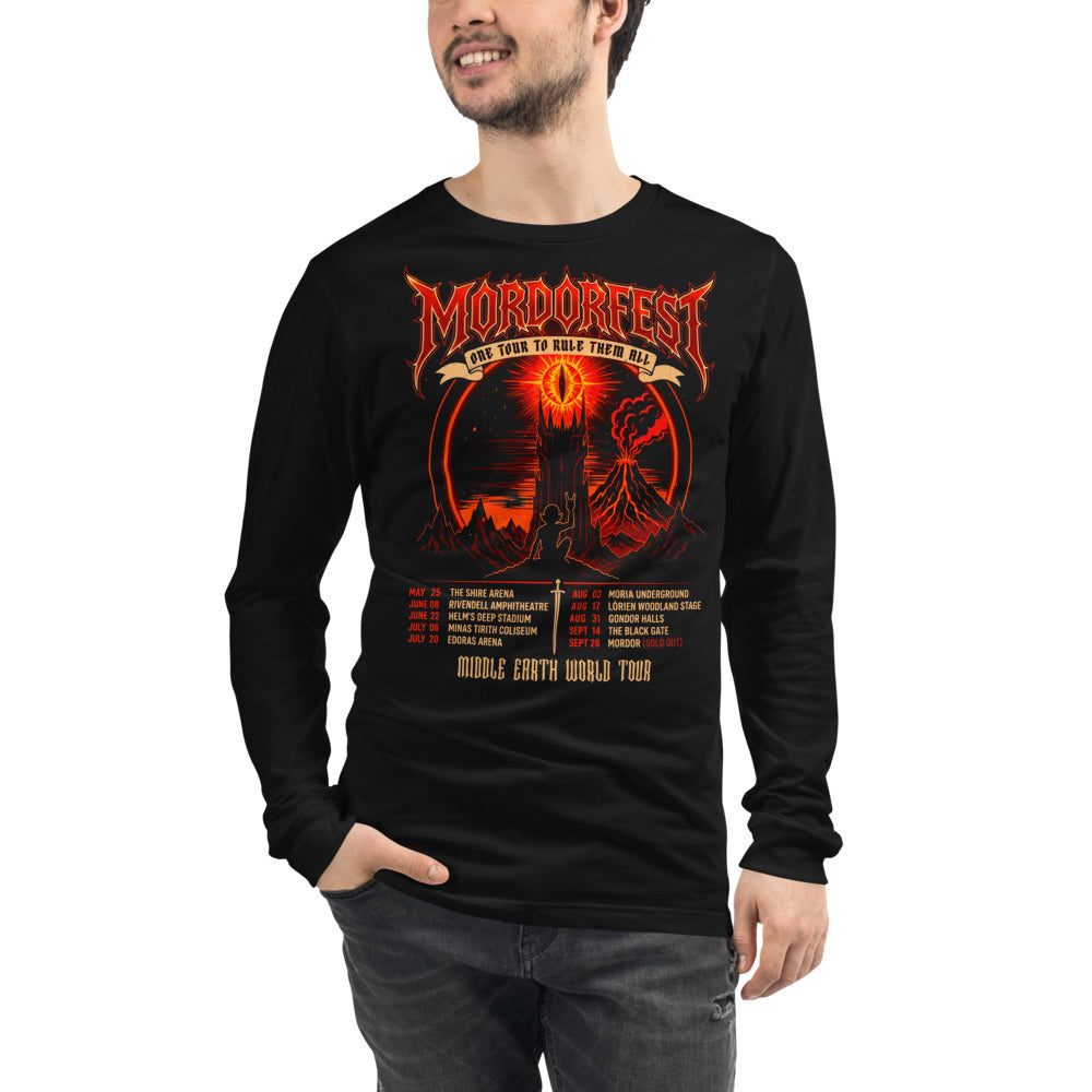 Manga larga Mordorfest One Tour To Rule Them All - Modelo masculino