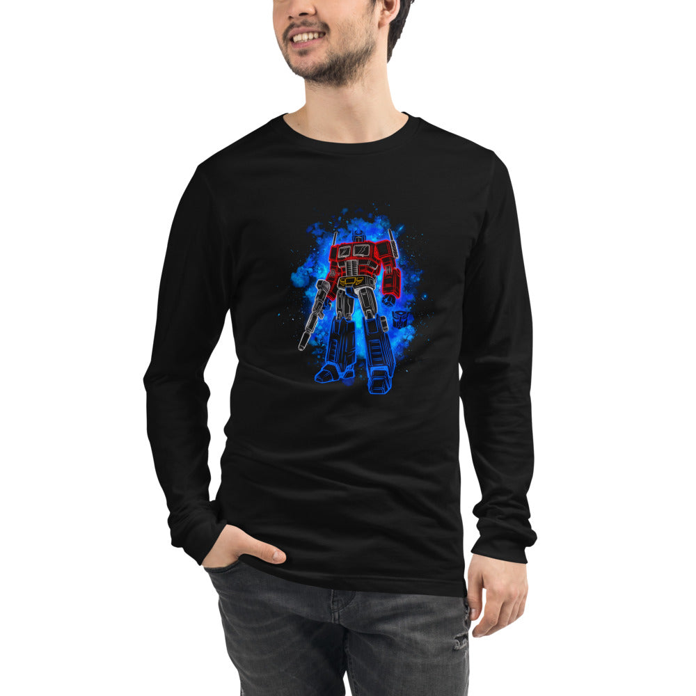 Manga larga Optimus Prime Neon Outline Nebula - Modelo masculino