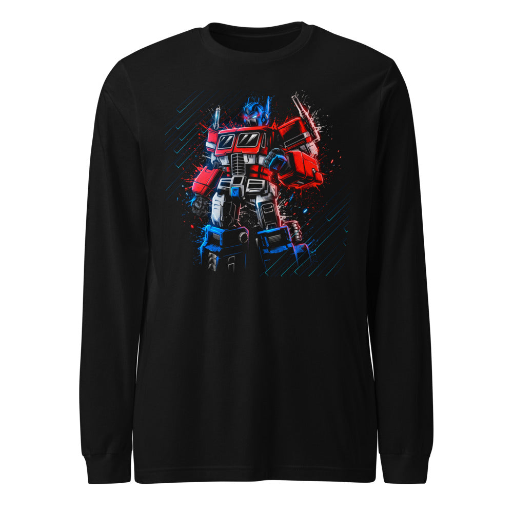 Manga larga Optimus Prime Neon Paint Splatter - Frente