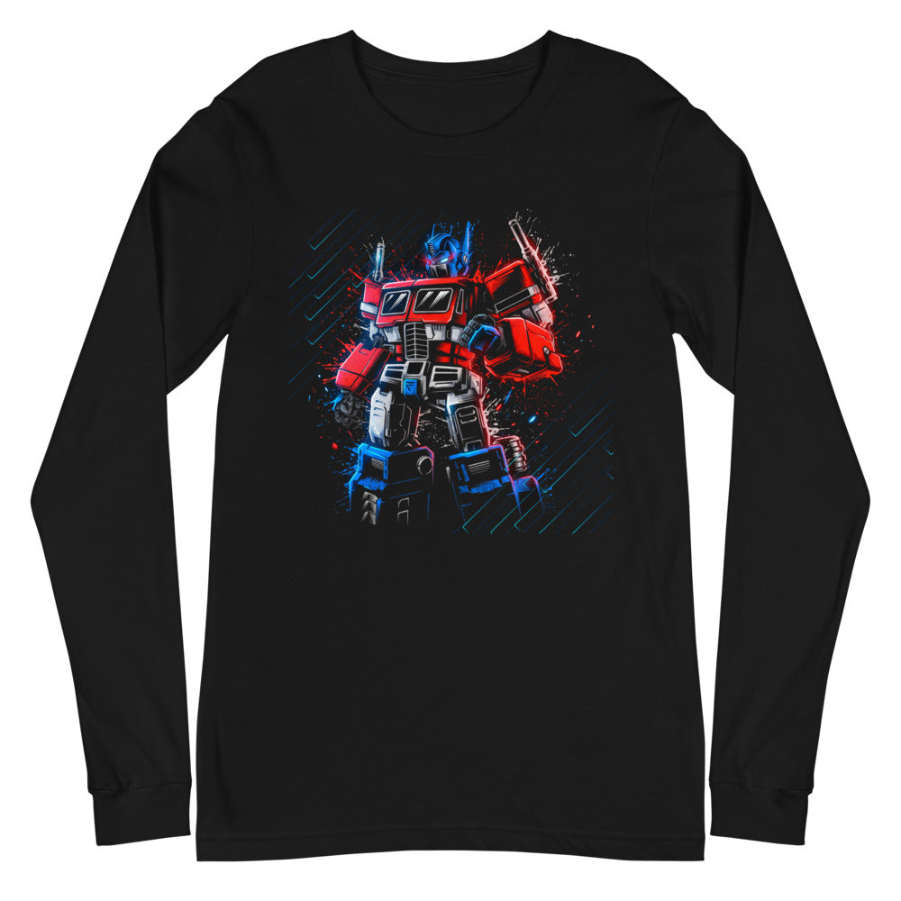 Manga larga Optimus Prime Neon Paint Splatter - Plano